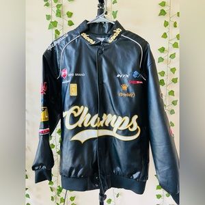 AELFRIC EDEN letter embroidered racing jacket